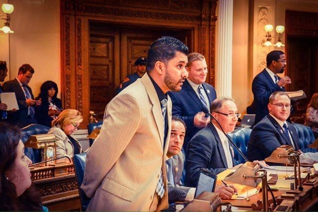 Assemblyman Raj Mukherji of Jersey City successfully advocated for the New Jersey State Assembly to support S.2012, which calls for the state to ban elephant ivory and rhino horn sales. © Rebecca Nowalski.
