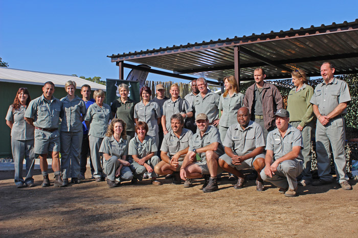 Members of the SANParks Honorary Rangers at the hand over ceremony.