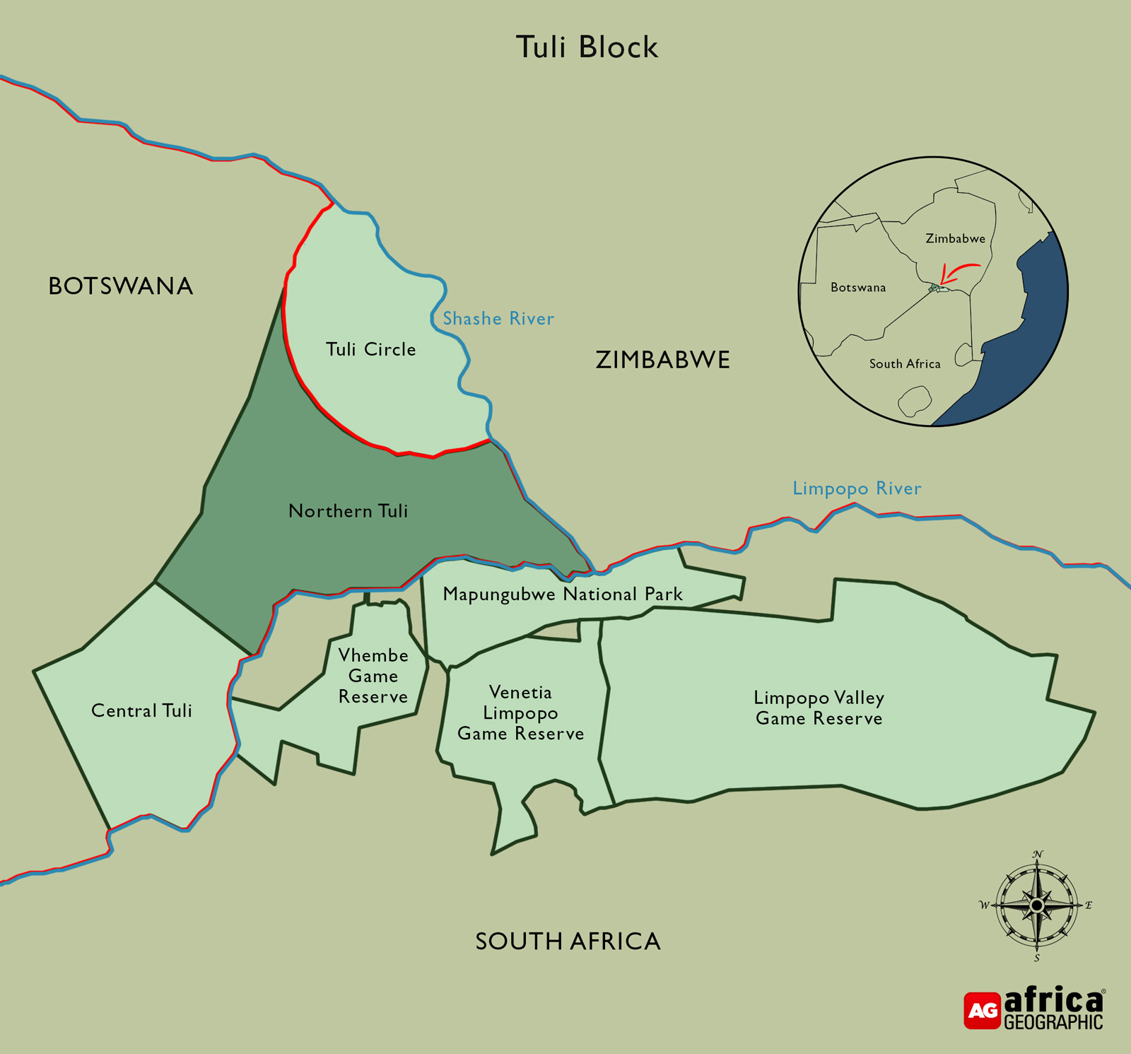 Tuli Block map