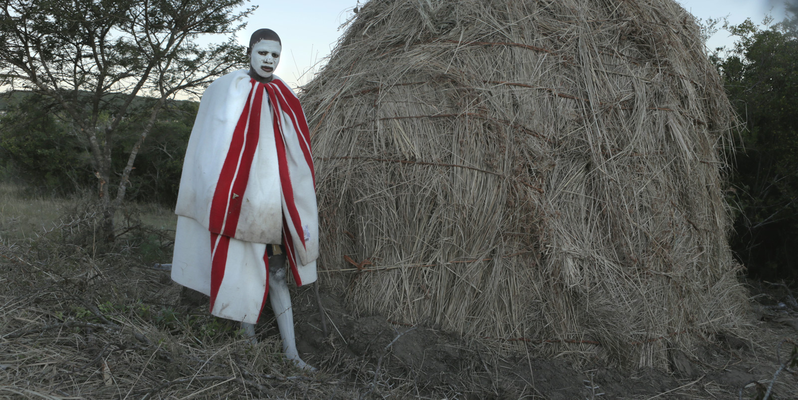 in-red-and-white-blanket