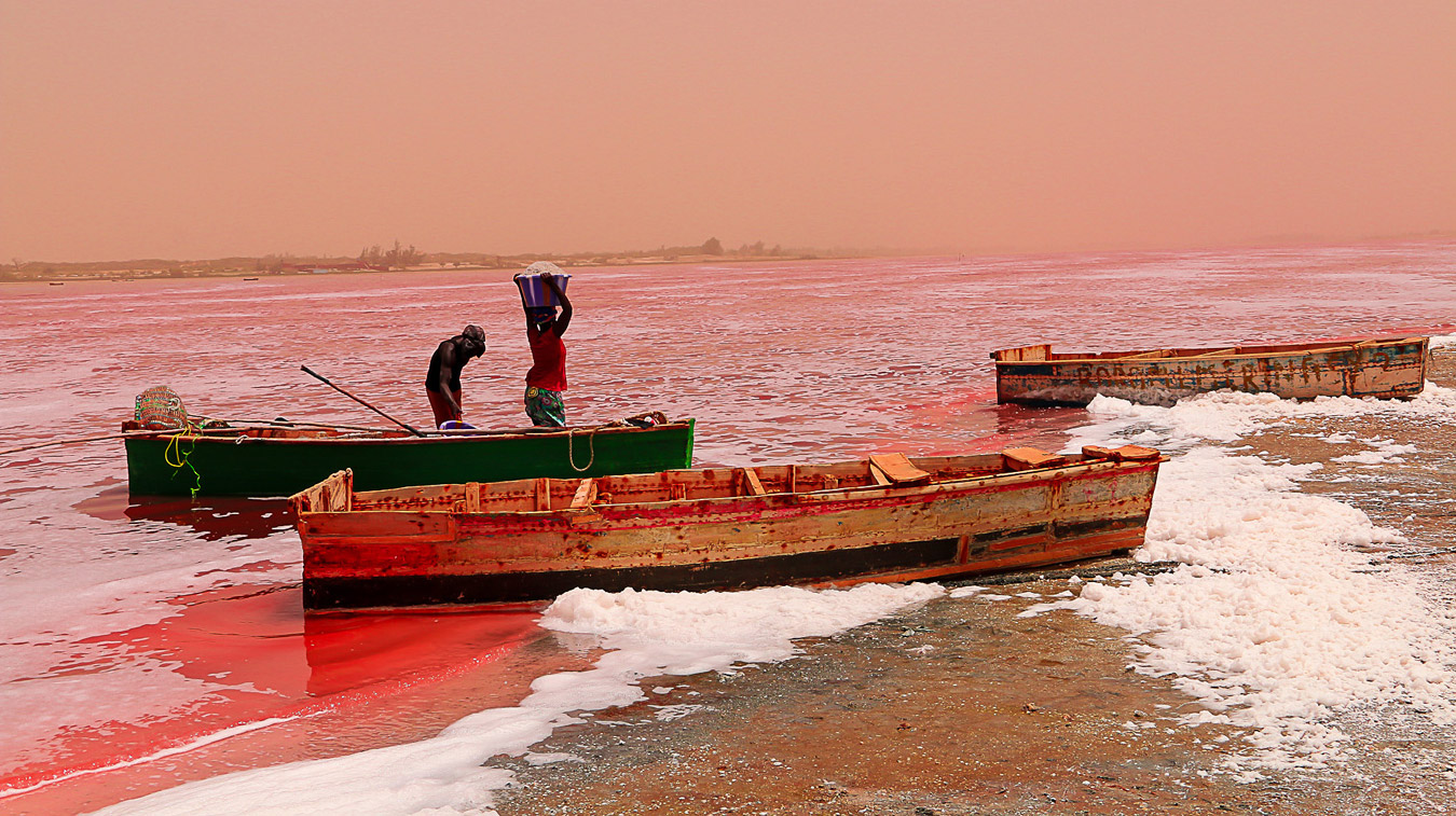 pink lake africa