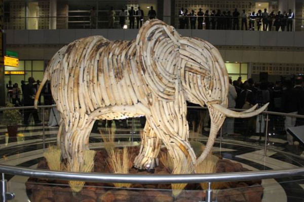 Elephant ivory sculpture unveiled at Botswana airport - Africa Geographic