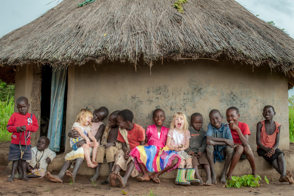 Children make friends in a former Lord's Resistance Army village ©Brina Bunt