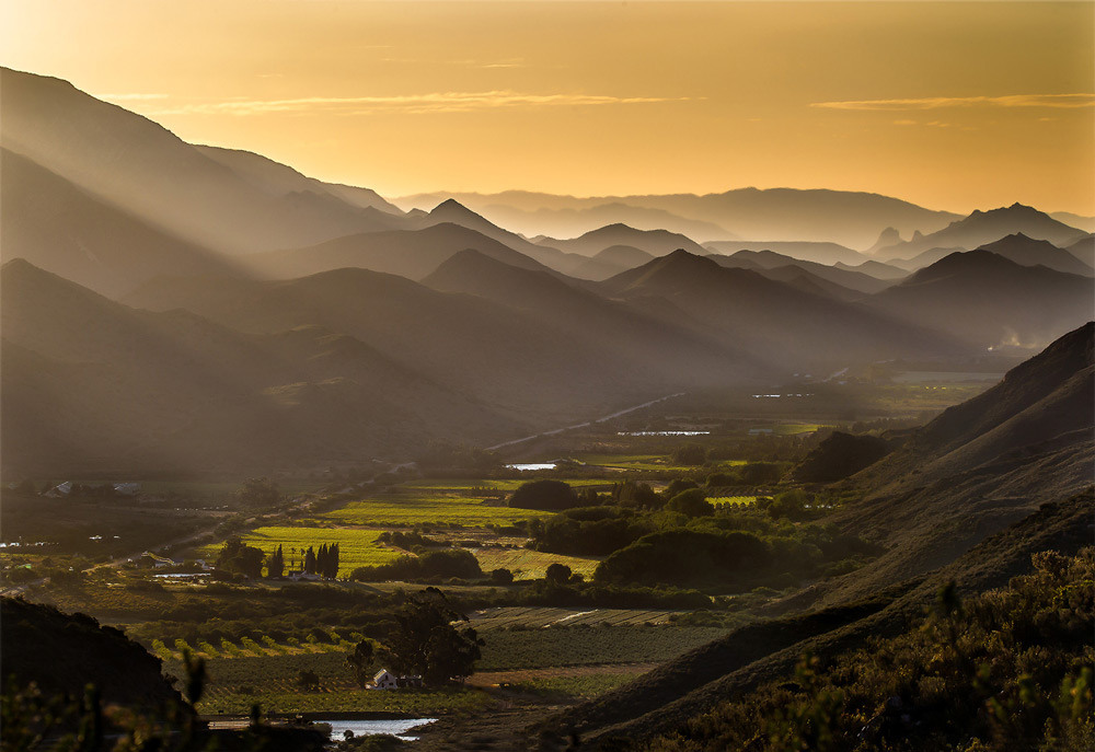 Magnificent rays of light shine down on Prince Albert, South Africa ©John Vosloo