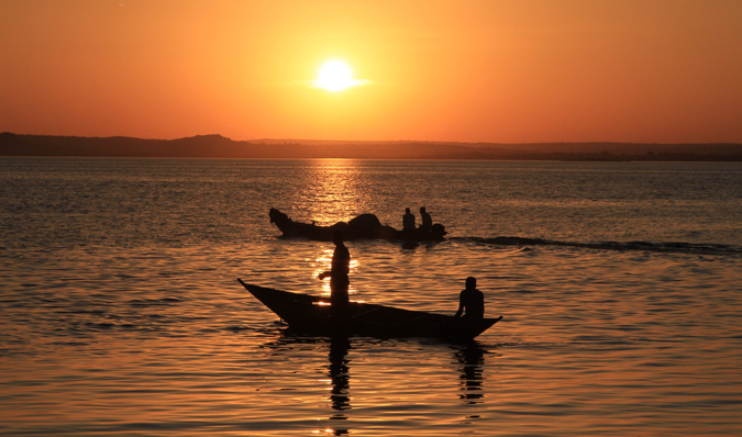 A beautiful sunset over Lake Victoria