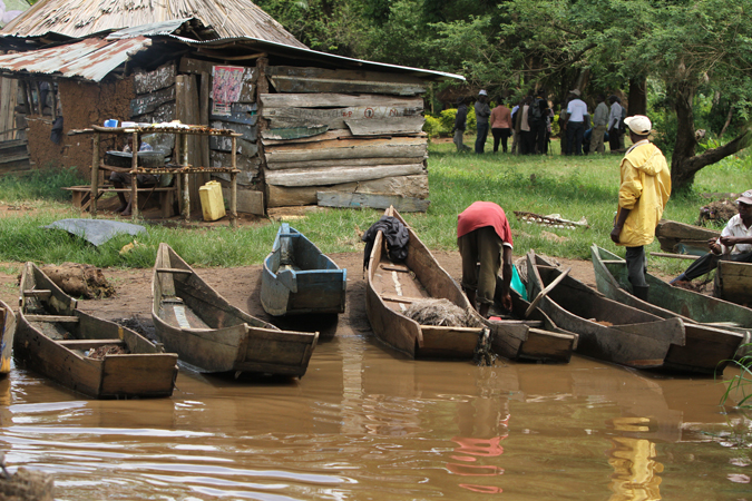 fisherman, Mabamba Bay, Uganda