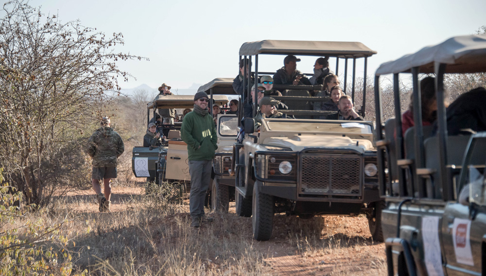 Conservation team busy with field work