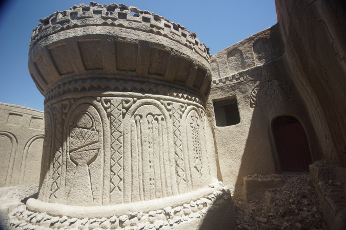 Exterior of a chapel in the extensive rock-hewn complex in Ethiopia