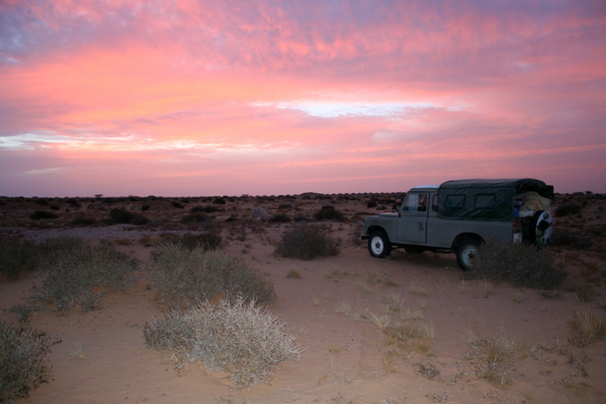 Sunset over the Moroccan Sahara