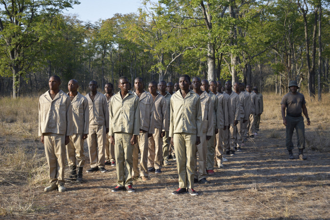 Anti-poaching rangers in a national park in Mozambique