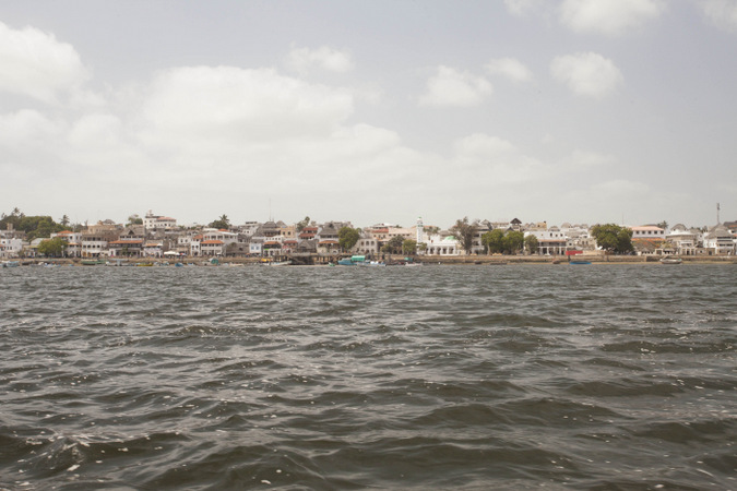 Lamu Town from across the channel in Kenya