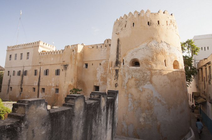 Lamu Town castle in Kenya