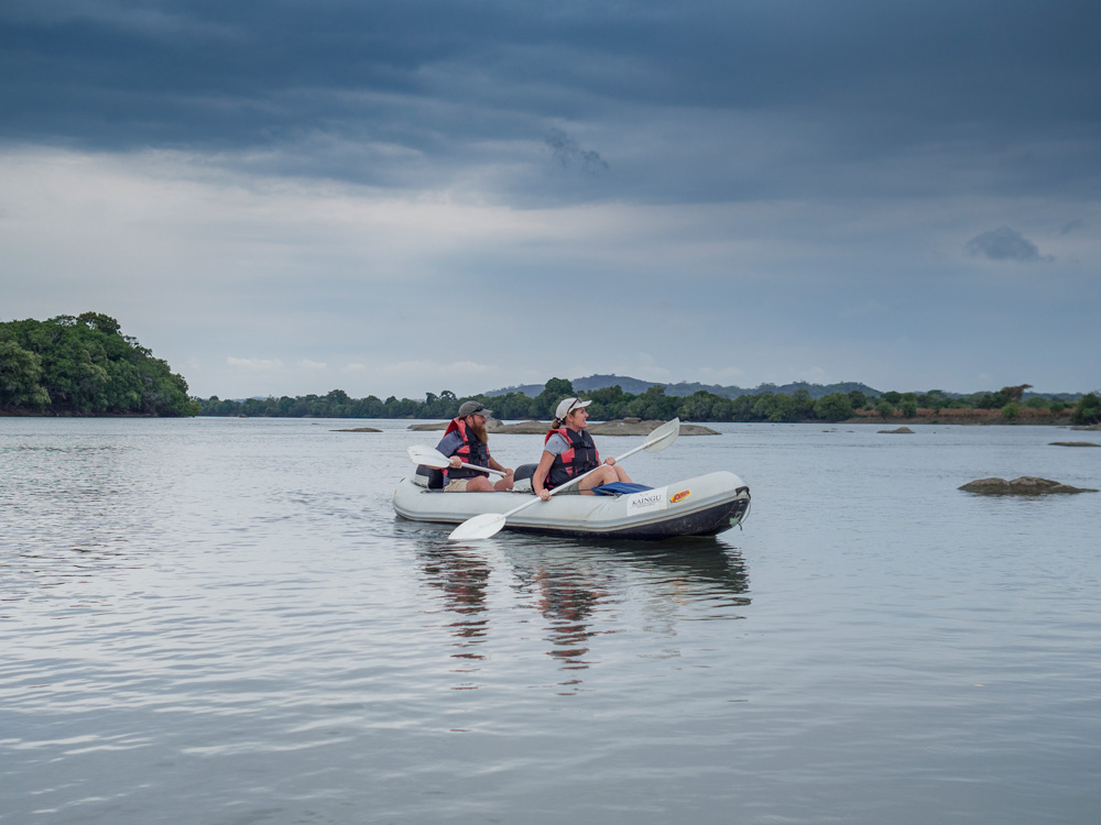 Canoeing on Kafue River in Zambia