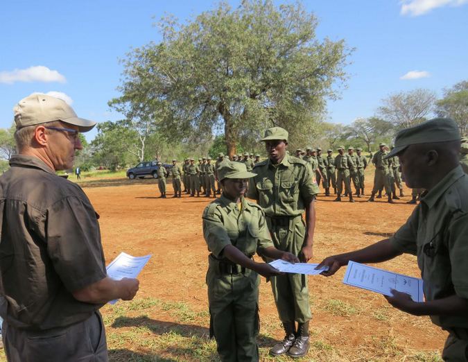 Ranger receiving her certificate 