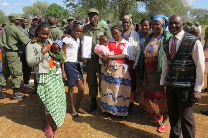 Graduating ranger and his family