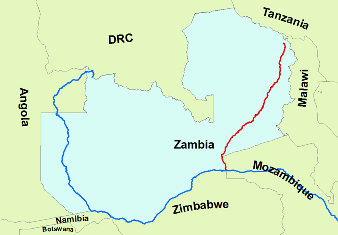 Blue=Zambezi.-Red=Luangwa - Africa Geographic