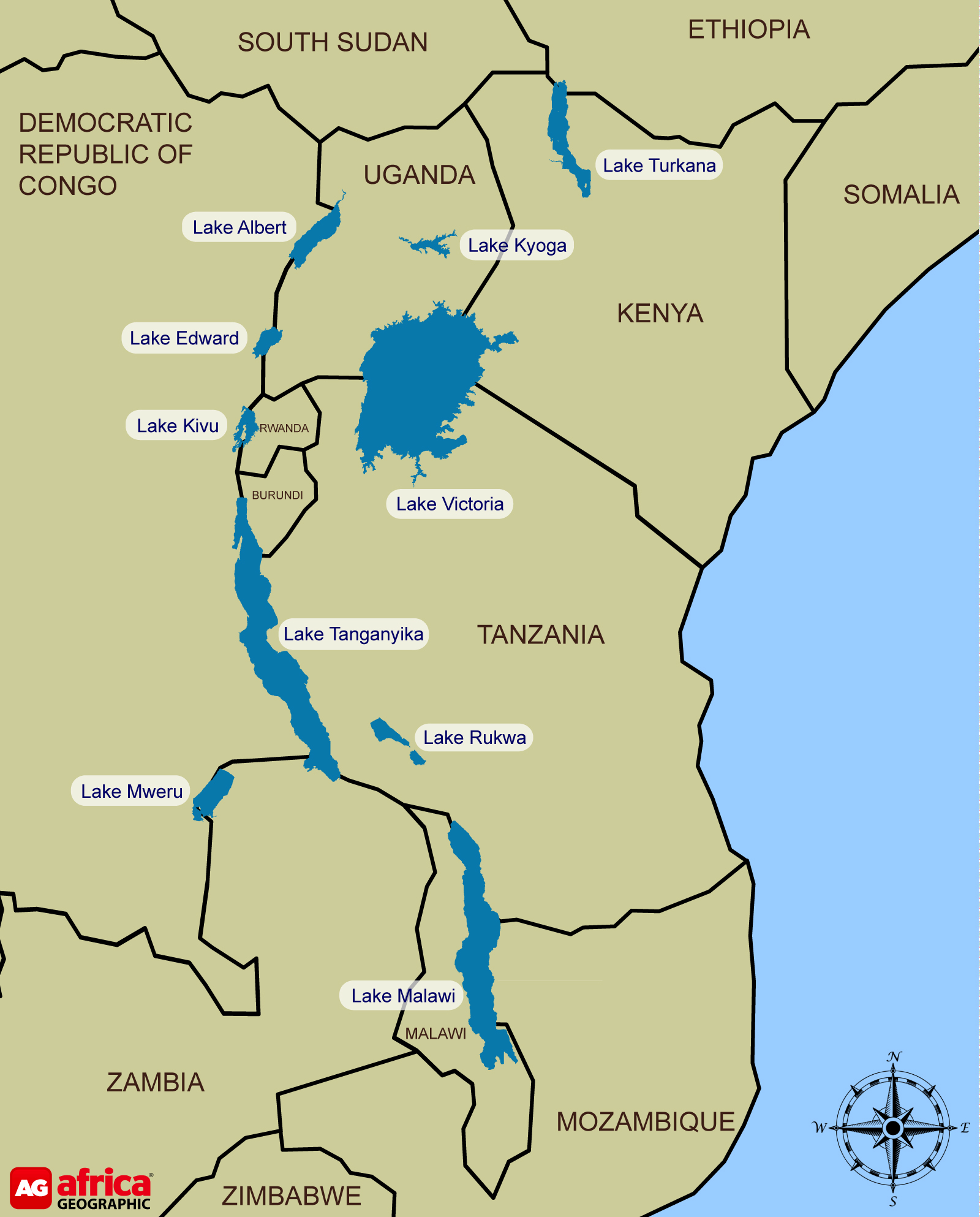 Africa Map Lake Tanganyika Labeled Map Of Africa Africa Map Africa ...