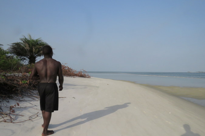 Mr Moses on Sei island, Turtle Islands, Sierra Leone