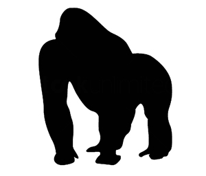 silverback gorilla silhouette