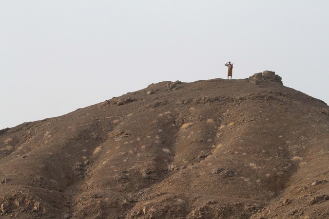 Local on a mountain in Djibouti