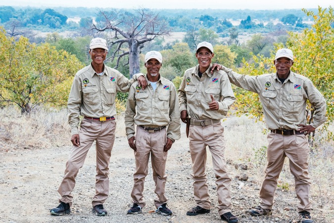 Four Master Trackers in Makuleke Concession in Kruger National Park