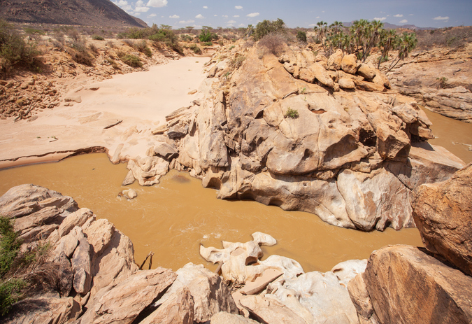 River in Shaba National Reserve in Kenya