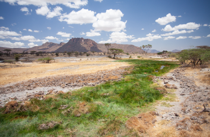 Landscape in Shaba National Reserve in Kenya