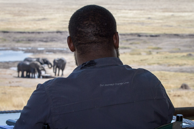 Arnold Tshipa studying elephant movement