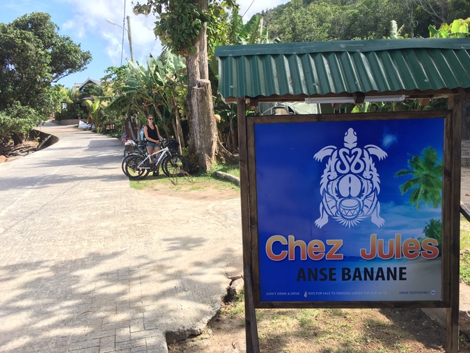 Renting a bike on La Digue