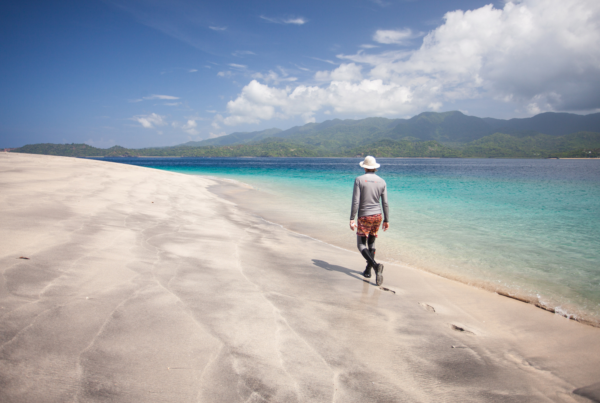 Person walking on the beach on Mohéli