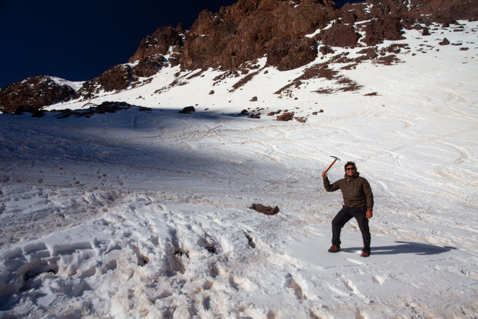 Author on Mount Toubkal, Atlas Mountains, Morocco