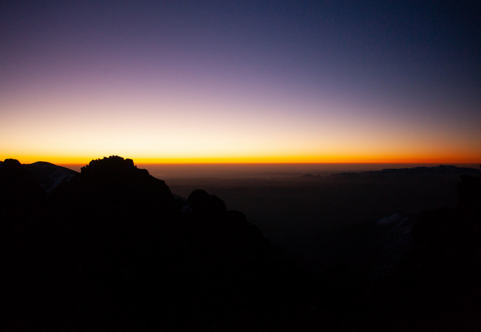 Sunrise on Mount Toubkal, Atlas Mountains, Morocco