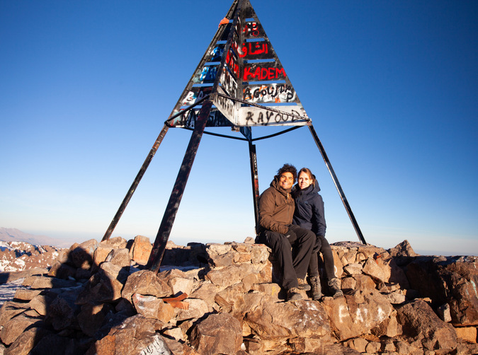 Author at peak of Mount Toubkal, Atlas Mountains, Morocco