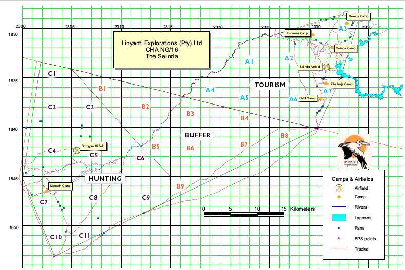 Selinda Reserve Zones 1995 to 2005