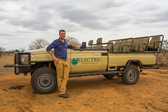 Steve Blatherwick with one of his electric conversions