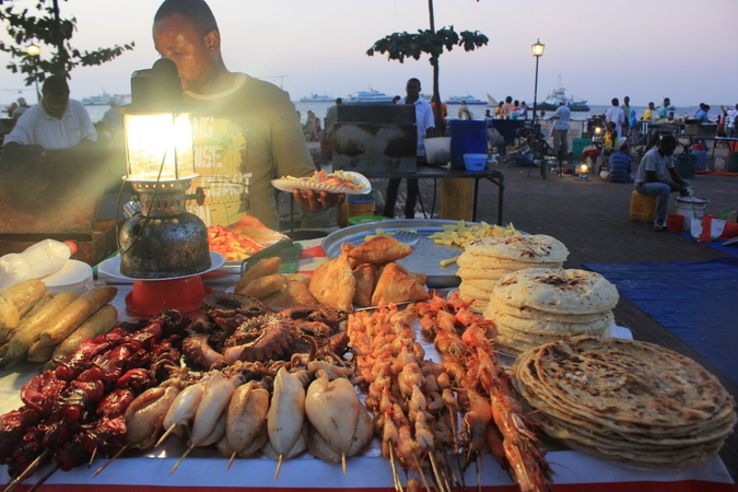 Night market in Stone Town, Zanzibar