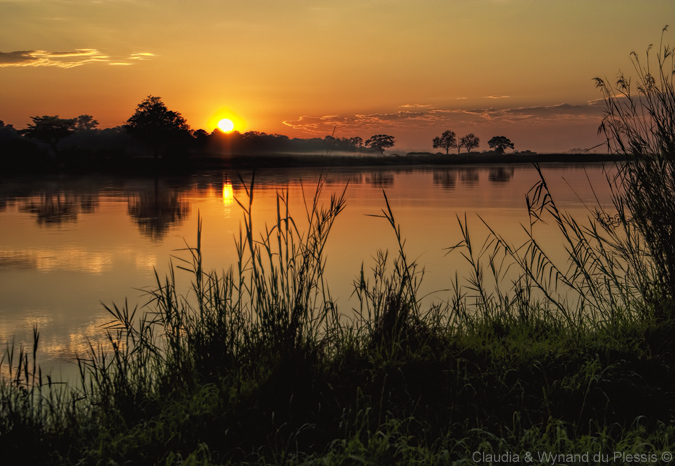 Sunrise over the Okavango River, Namibia 