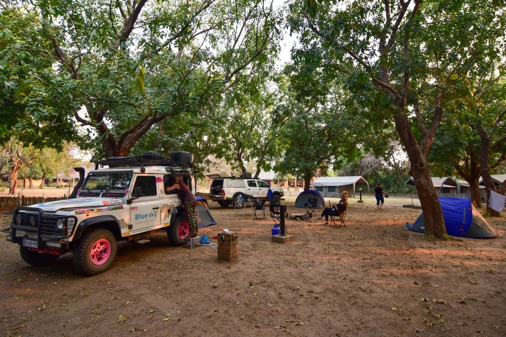 Camping in Chitengo in Gorongosa National Park in Mozambique