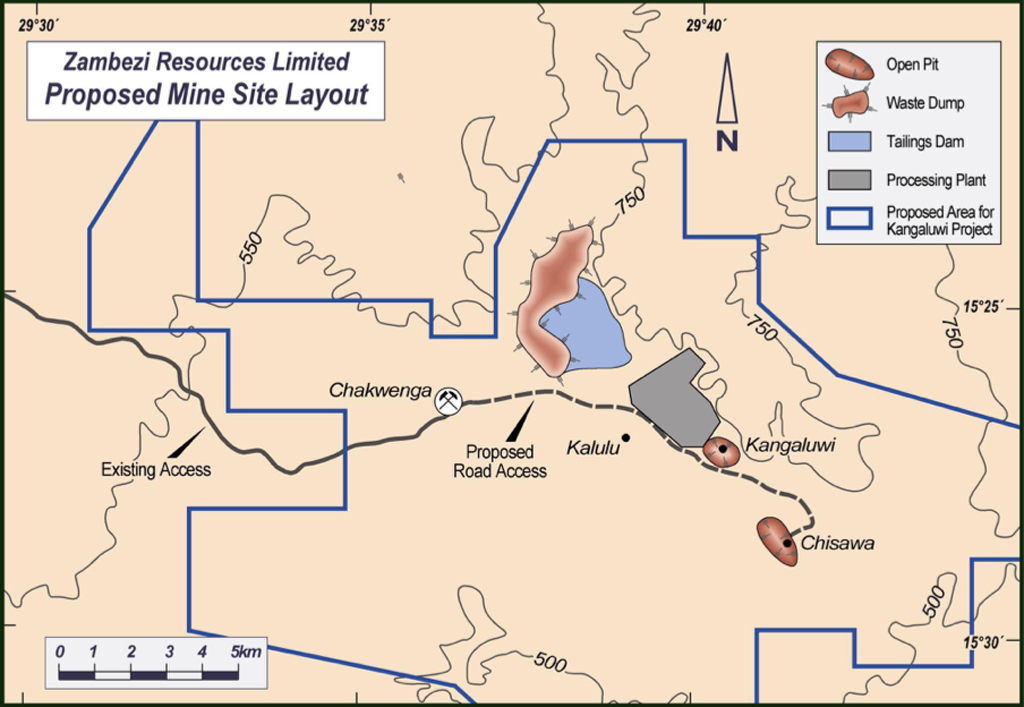 Proposed mine layout 