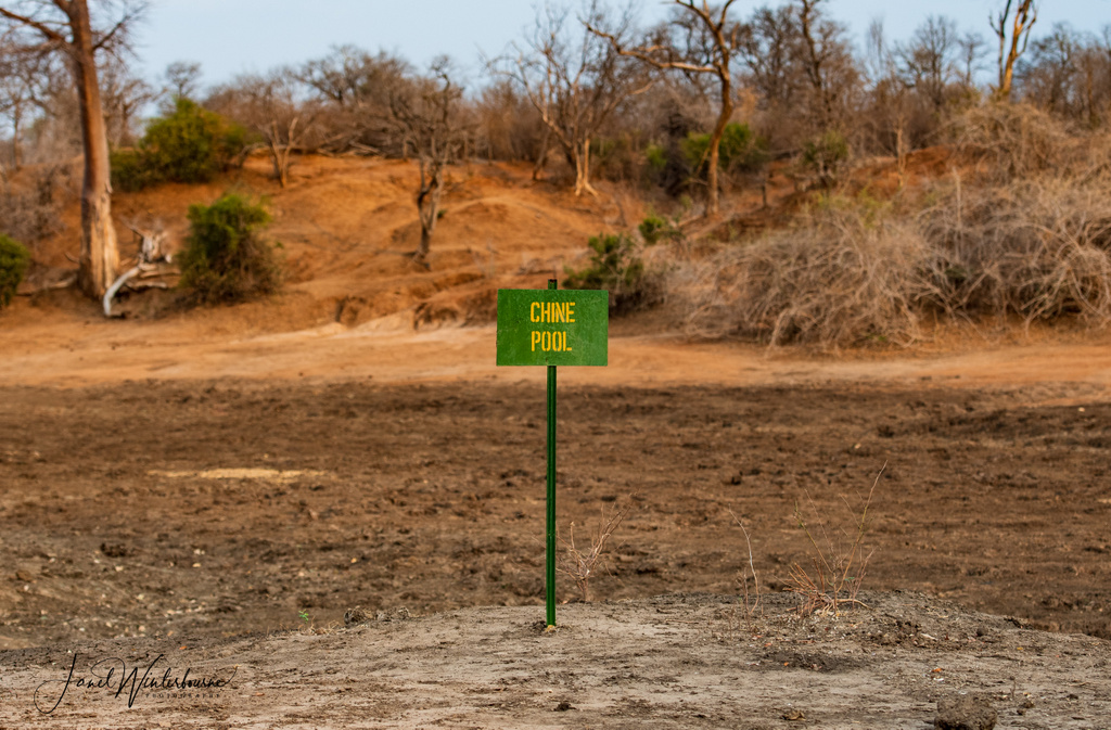 Chine Pool dried up in Mana Pools National Park, Zimbabwe