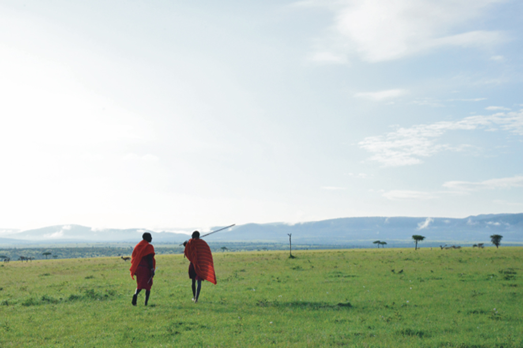 Two Maasai warriors in Kenya communities