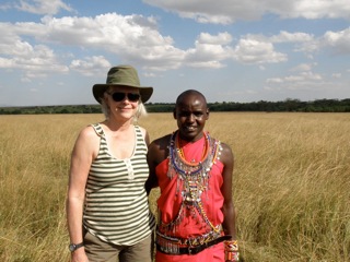 Maasai guide with author