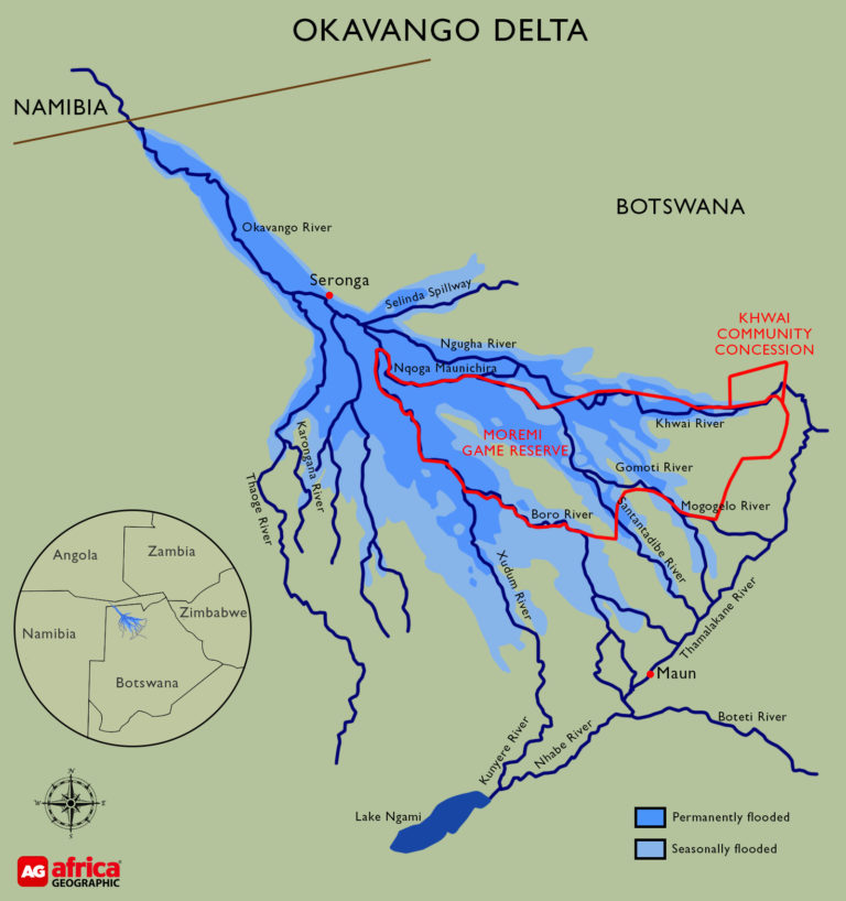 understanding-the-okavango-delta-map - Africa Geographic