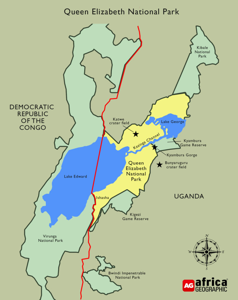 queenelizabethnationalparkmap Africa Geographic