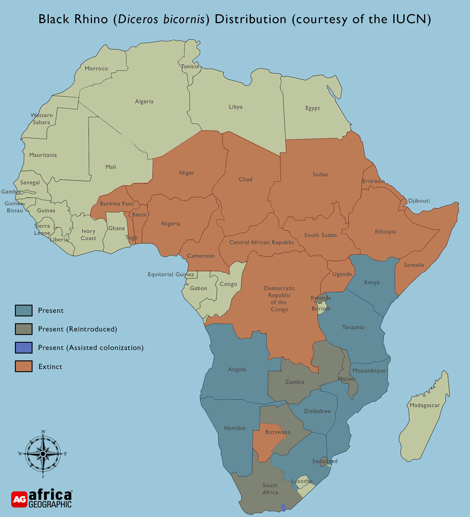 black-rhino-distribution-5 - Africa Geographic