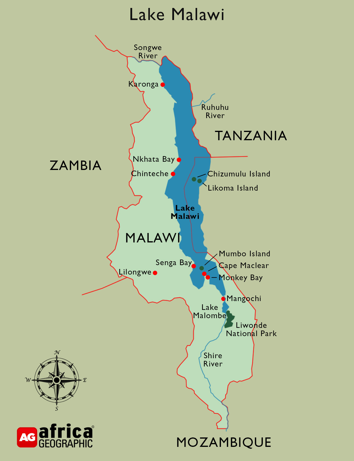 Map Of Africa Lake N … - Leone Ninette