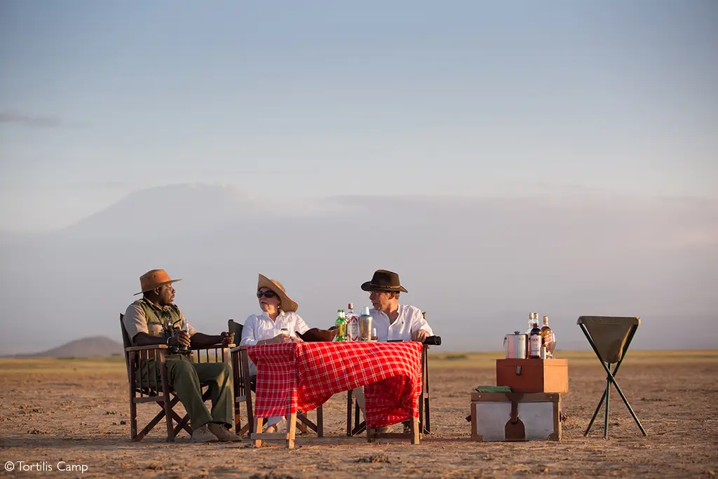 Amboseli National Park travellers guests sundowners