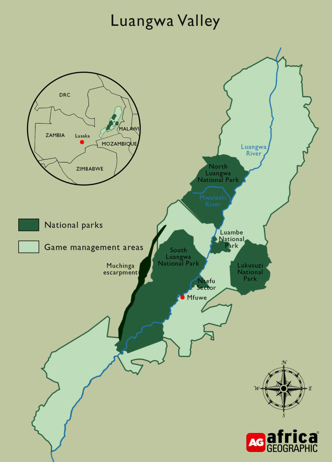 luangwavalleymapfinal Africa Geographic