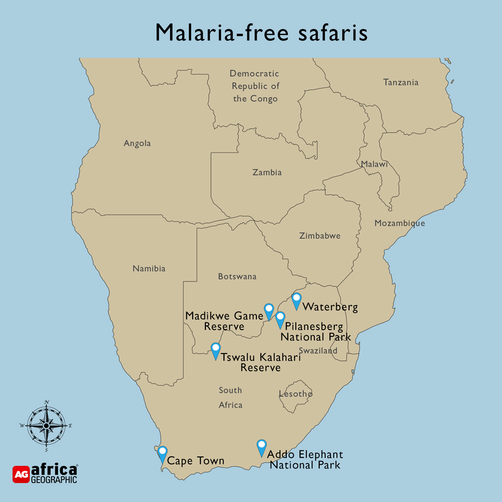 malaria free safari areas